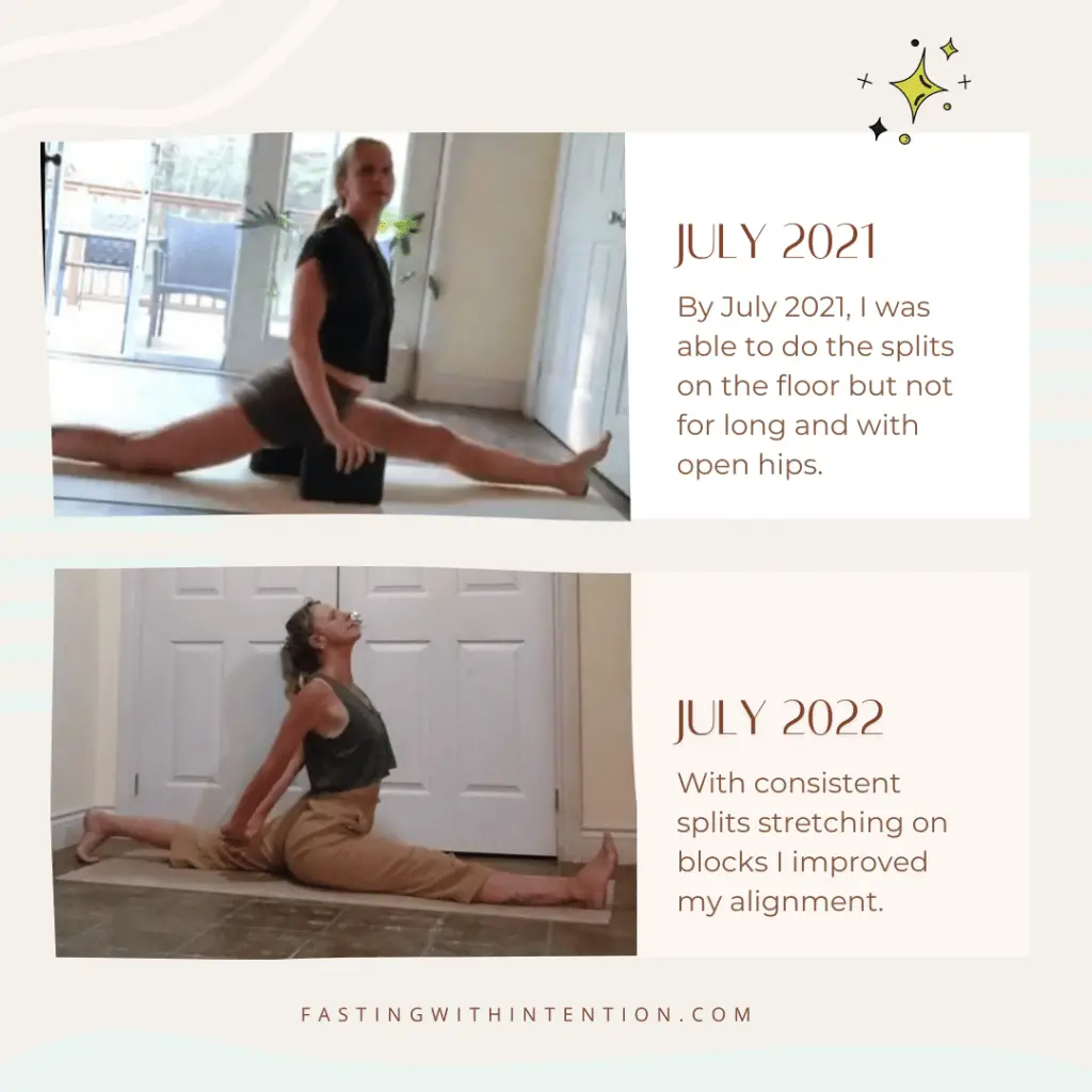 1-year yoga transformation