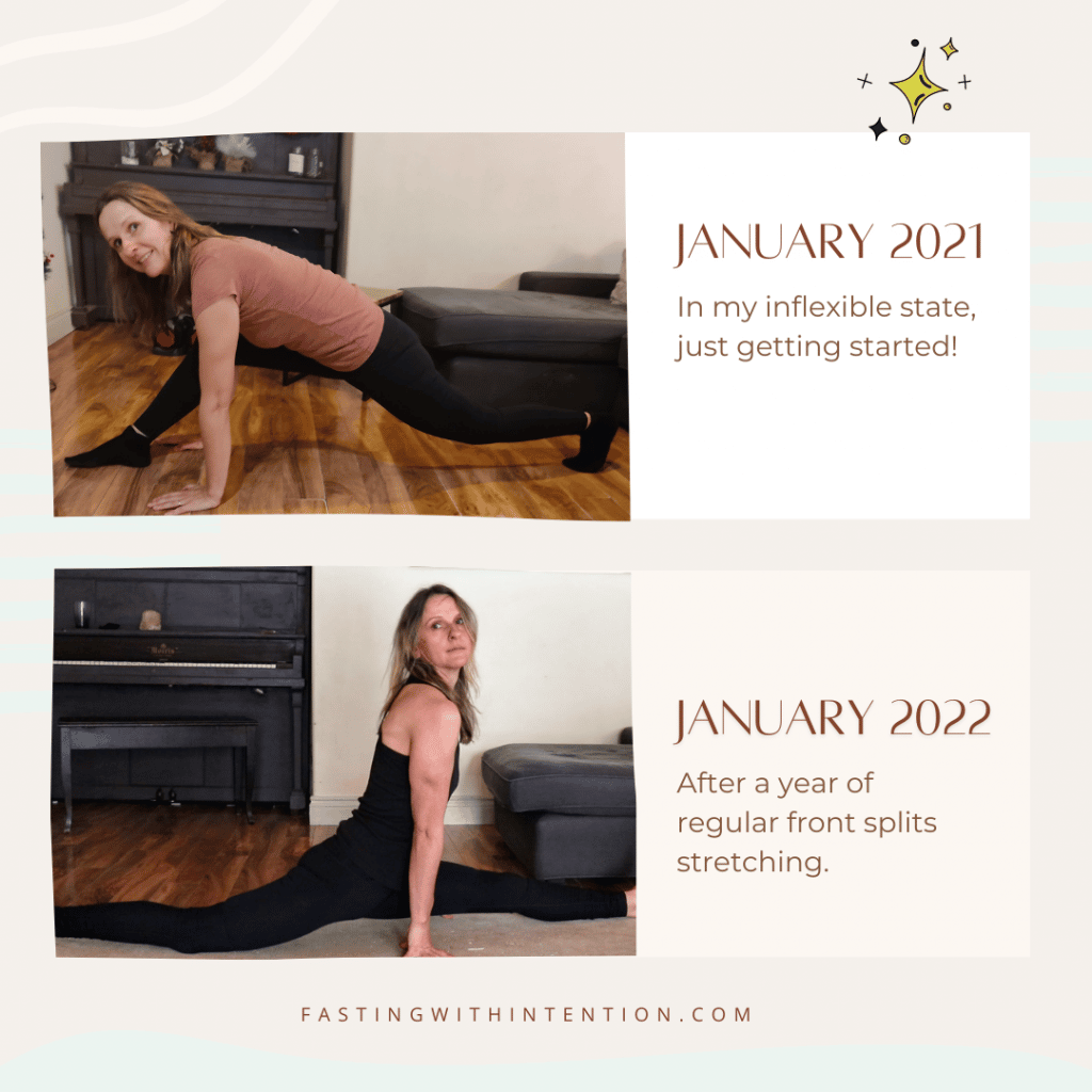 1-year yoga transformation