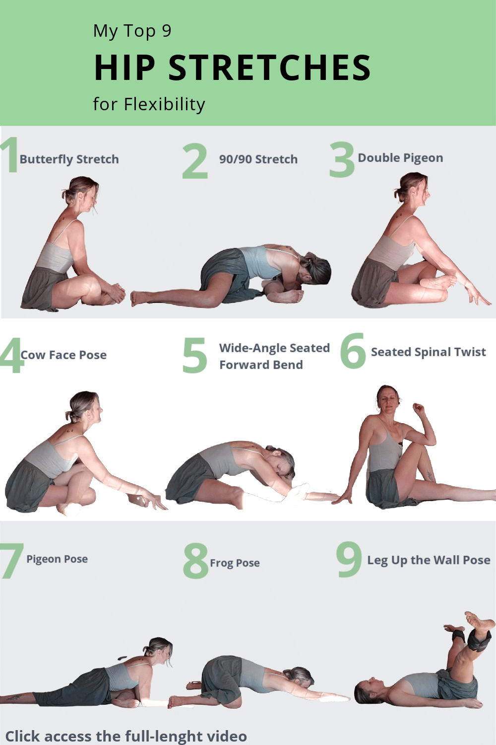 Top 9 Stretches for Hip Flexibility With Follow-Along Yoga Routine ...
